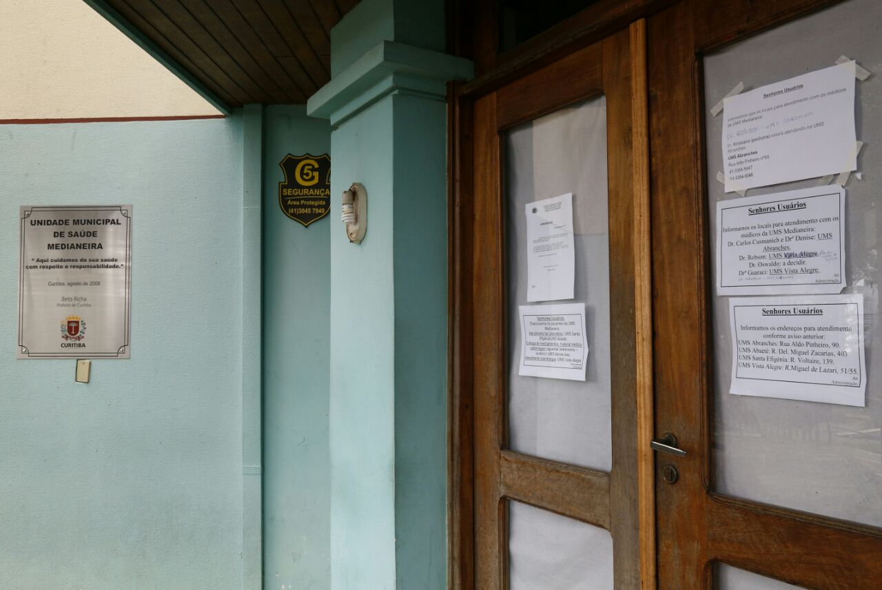 Posto de Saúde Medianeira, no Boa Vista, está fechado desde sexta-feira (5) | Aniele Nascimento/Aniele Nascimento/ Gazeta do Povo