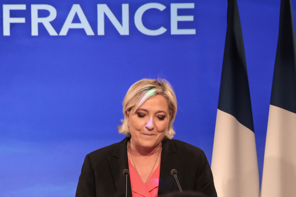 Marine Le Pen: 34% dos votos | JOEL SAGETAFP