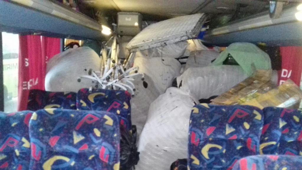 Mercadorias impediam o acesso aos banheiros. Higiene era precária, segundo a PRF | Polícia Rodoviária Federal/Divulgação