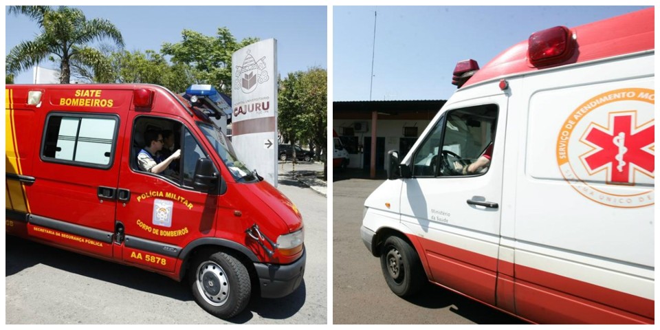 Da direita para a esquerda, ambulâncias do Siate e Samu: atendimento para casos distintos | Arquivo Gazeta do Povo/Arquivo Gazeta do Povo