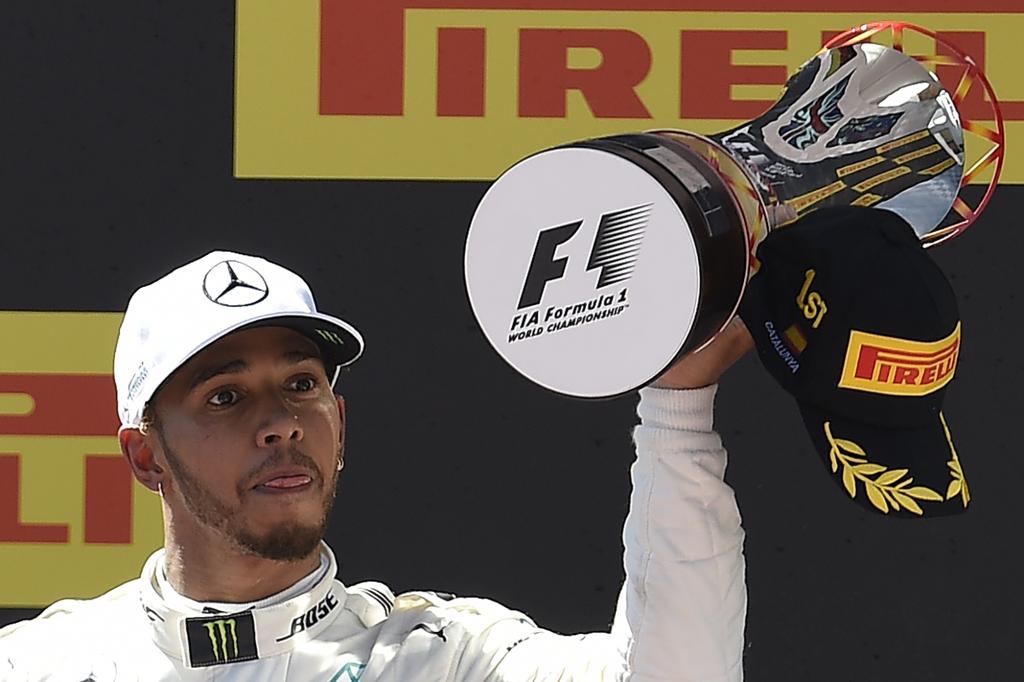 Hamilton venceu o GP da Espanha de 2017. | LLUIS GENE/AFP