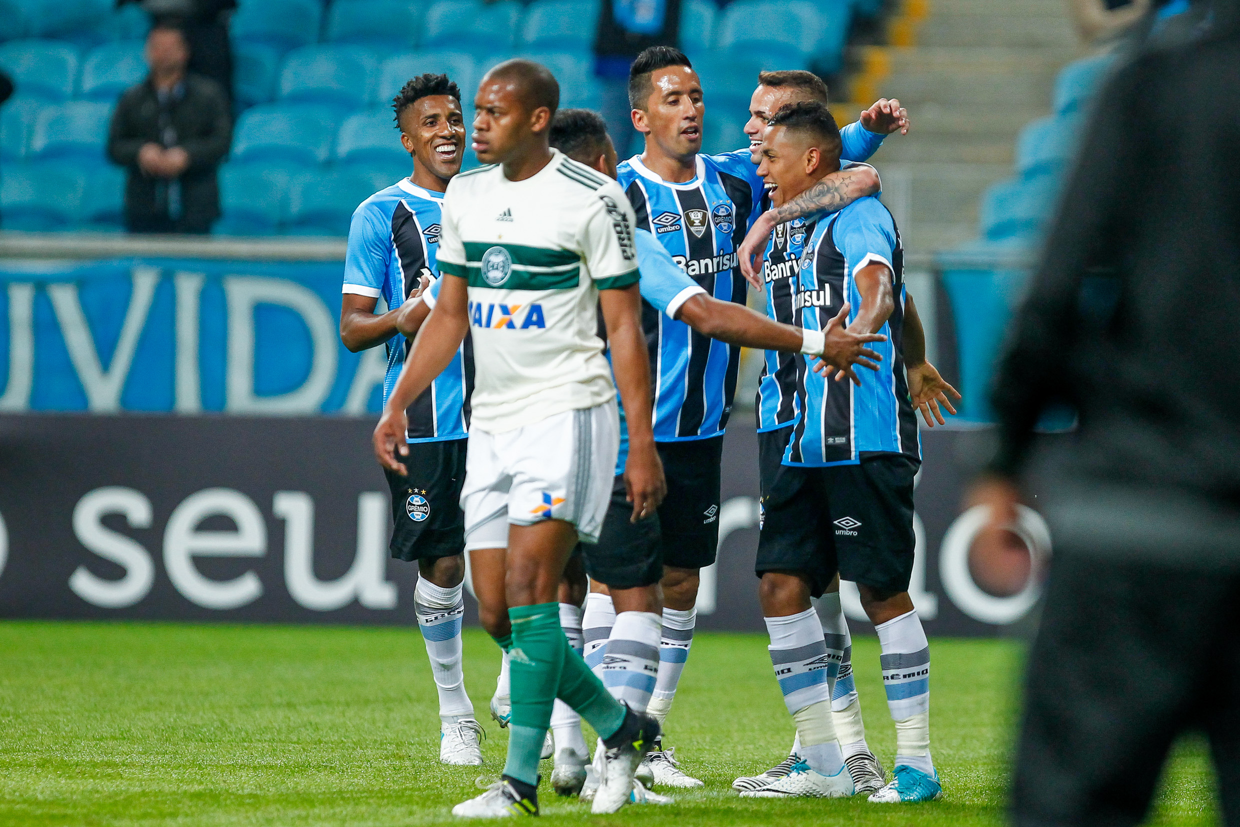 Grêmio abriu o placar logo aos 9 minutos. | Lucas Uebel/Lucas Uebel/Gremio FBPA