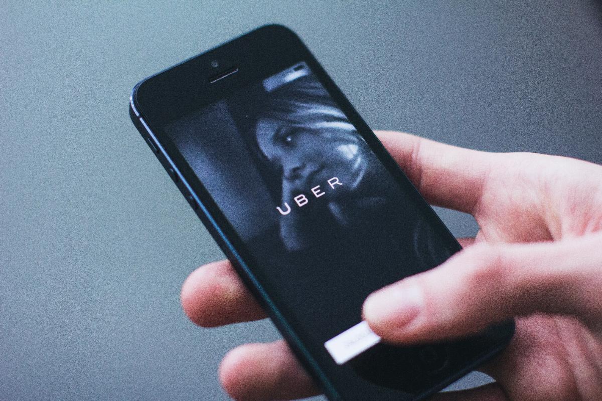 Uber em um celular |