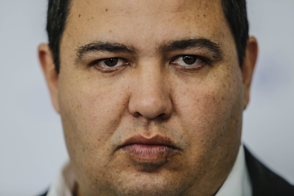 Presidente Leonardo Oliveira detonou a arbitragem após a derrota para o Criciúma. | Jonathan Campos/Gazeta do Povo