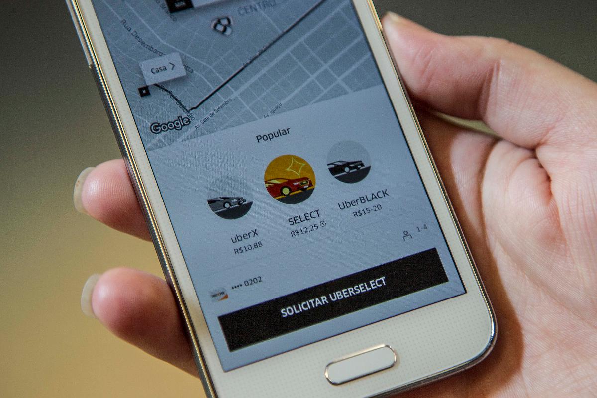 Aplicativo do Uber | Jonathan CamposGazeta do Povo