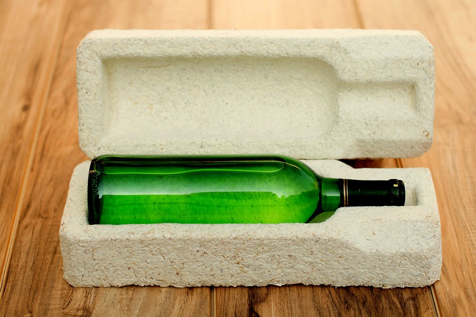Essa embalagem feita de cogumelos é uma invenção da Ecovative, uma empresa de design em Green Island, Nova York. | Picasa/