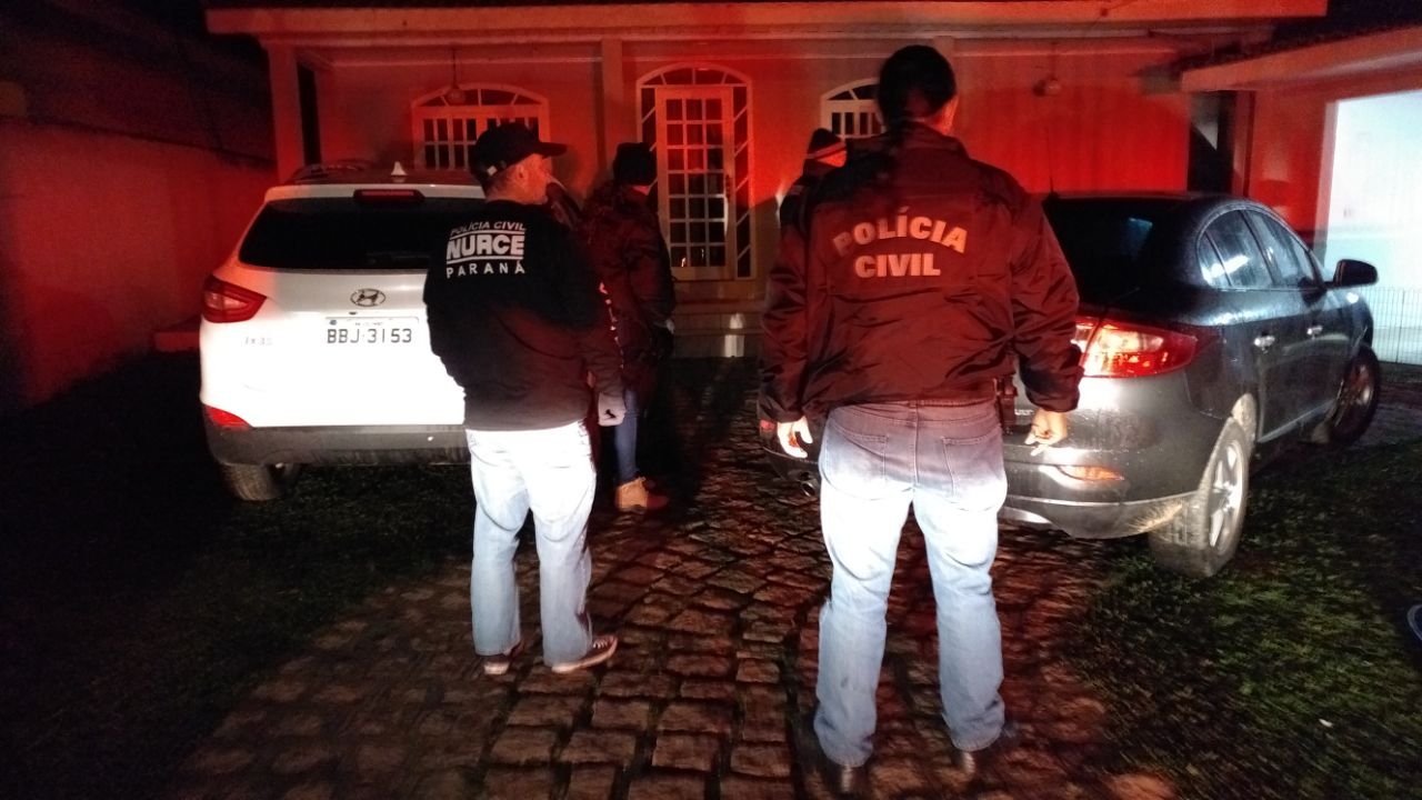 Policiais do Nurce cumpriram mandado de prisão em Colombo nesta terça-feira | Divulgação Sesp/