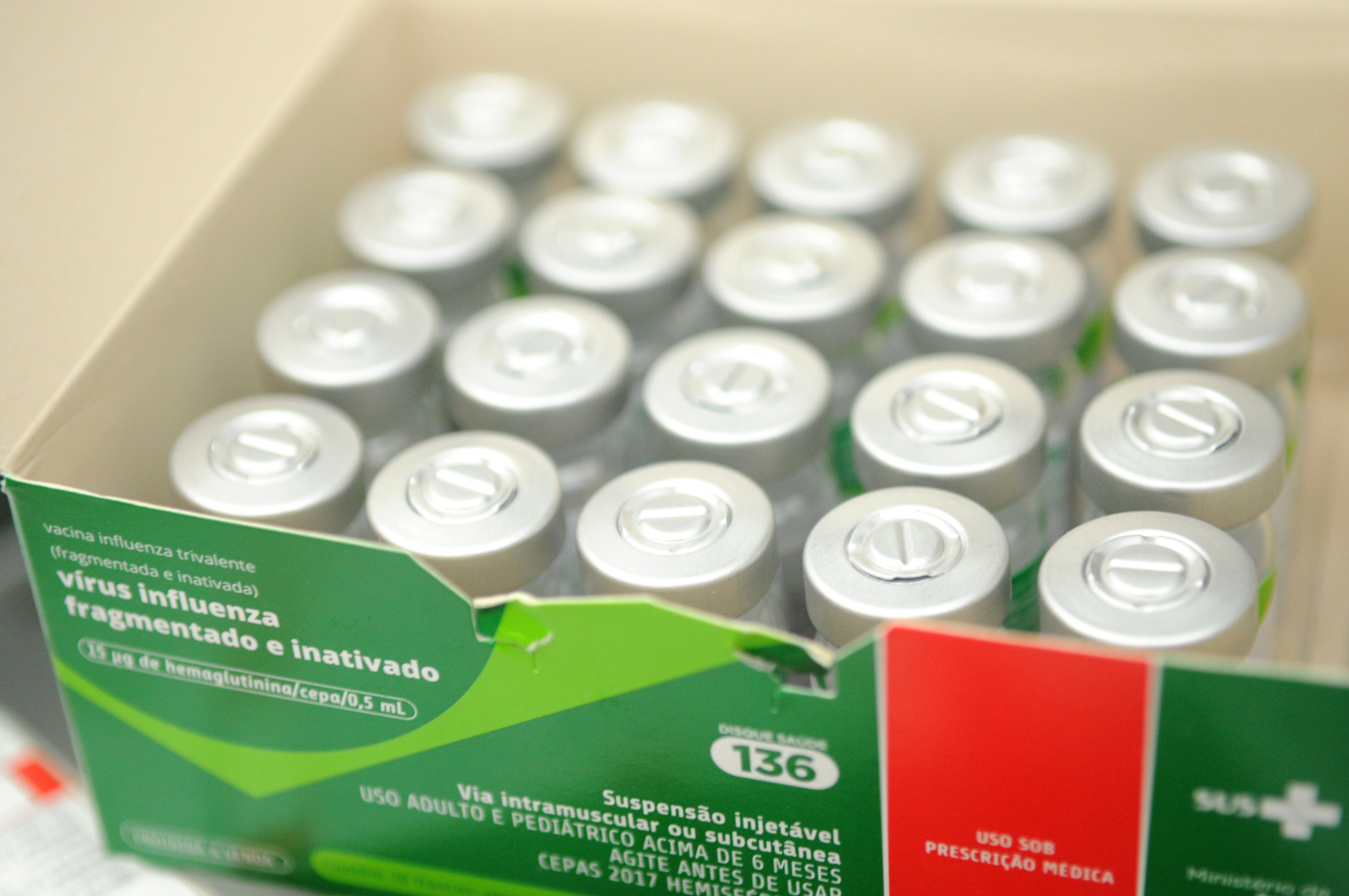 Vacina contra gripe é trivalente: tem componentes dos vírus H1N1, H3N2 e B | GABRIEL JABUR/Agência Brasília
