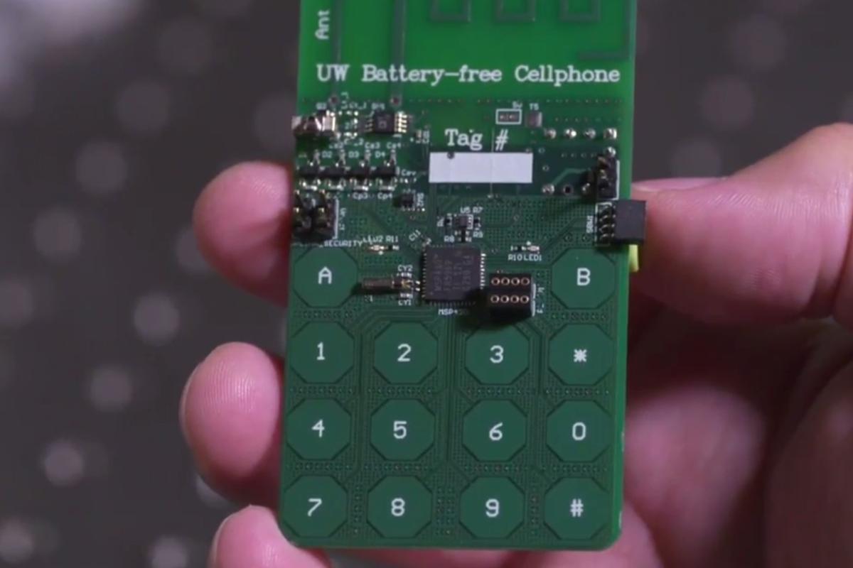 O protótipo de celular que funciona sem bateria | Universidade de WashingtonReprodução
