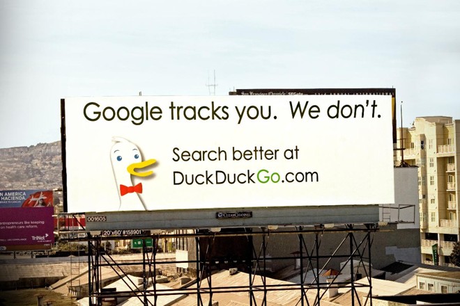 Outdoor do DuckDuckGo em San Francisco | DuckDuckGoDivulgação