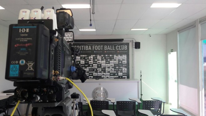 Sala de imprensa do Coritiba no CT. | /Julio Filho/Gazeta do Povo