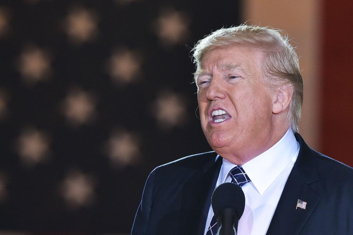 Trump discursando em Washington DC | MANDEL NGANAFP