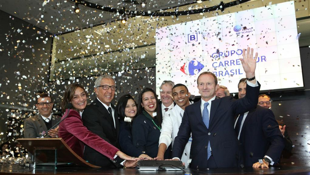 Sócios do Carrofour na abertura de capital na BM&FBovespa, nesta quinta-feira (20) | Divulgação/BM&FBovespa