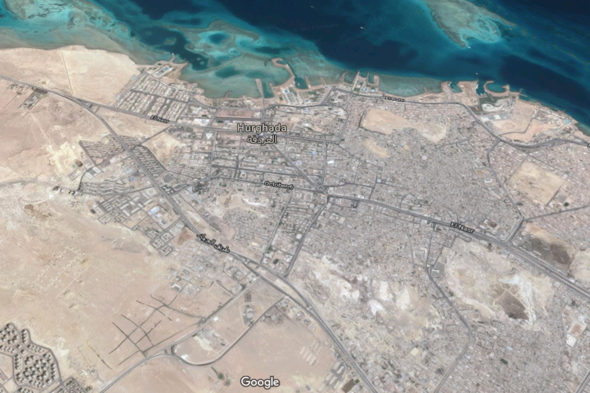 Hurghada é balneário turístico egípcio | Reprodução / Google Maps