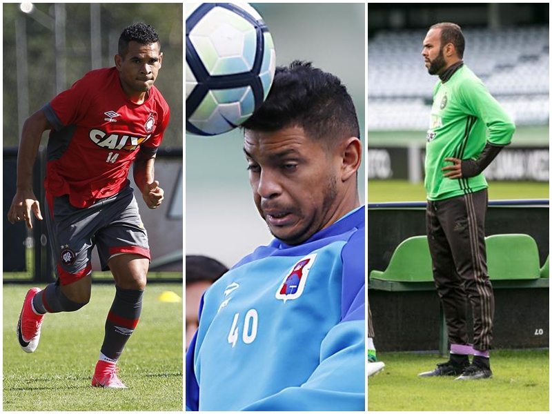 Éderson, Felipe Alves e Alecsandro estão entre os mais requisitados durante as partidas dos seus times no Brasileiro. | Montagem com fotos de Jonathan Campos, Albari Rosa e Marcelo Andrade/