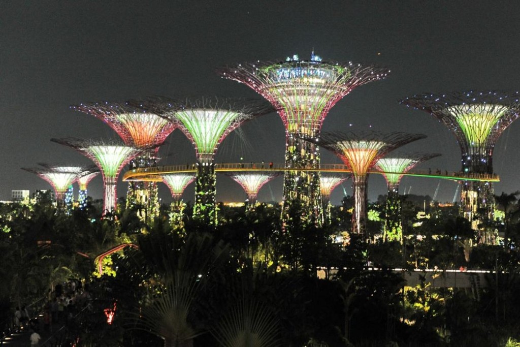 As famosas supertrees de Cingapura: cidade teve planejamento urbano refeito e reformulado várias vezes desde a década de 1970.