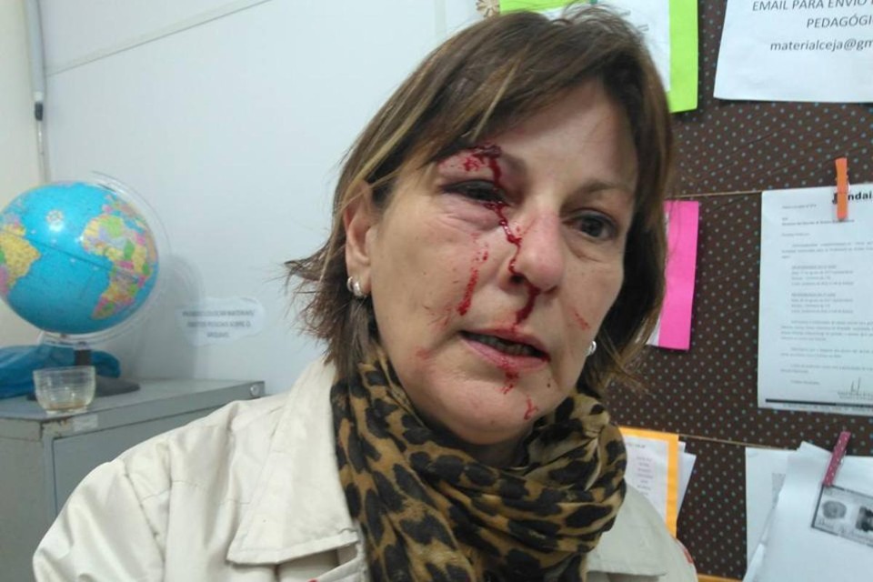 Marcia Friggi: reação violenta de estudante | Reprodução / Facebook