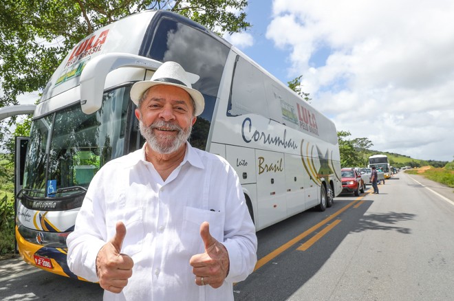 Lula pode chegar a Curitiba em ônibus rodoviário, assim como fez em recente caravana pelo Nordeste | Ricardo Stuckert/PT