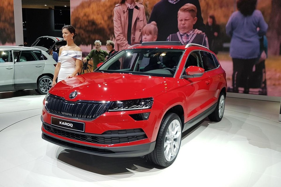 Skoda Karoq faz sua estreia mundial em Frankfurt e deve servir de inspiração para o futuro SUV médio da Volks. | Renyere TrovãoGazeta do Povo