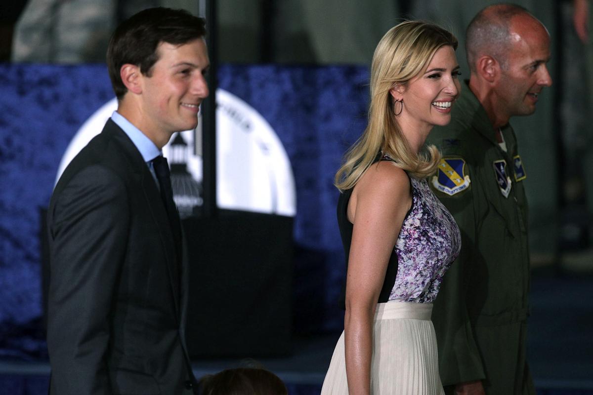 Jared Kushner e sua esposa, Ivanka Trump, filha do presidente dos Estados Unidos | ALEX WONG/
AFP