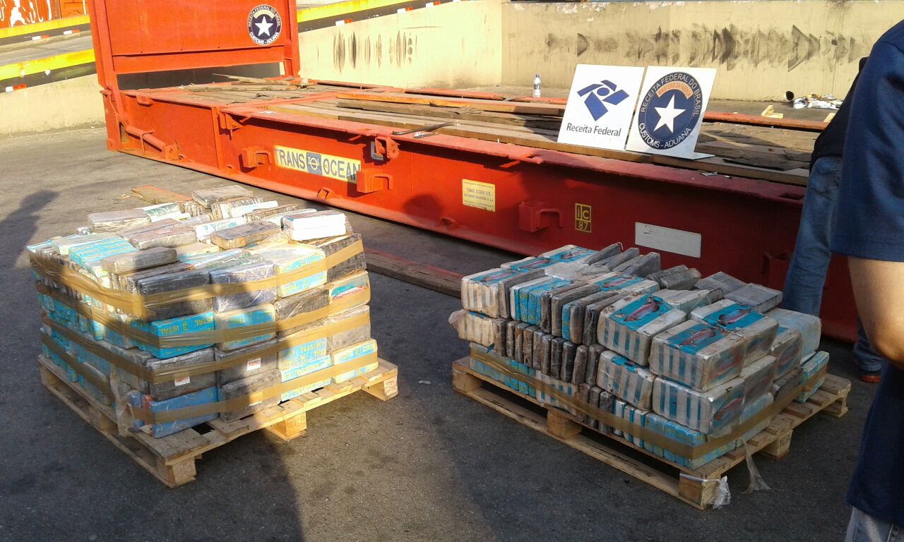 Droga seria embarcada com destino à Bélgica | Receita Federal/Divulgação
