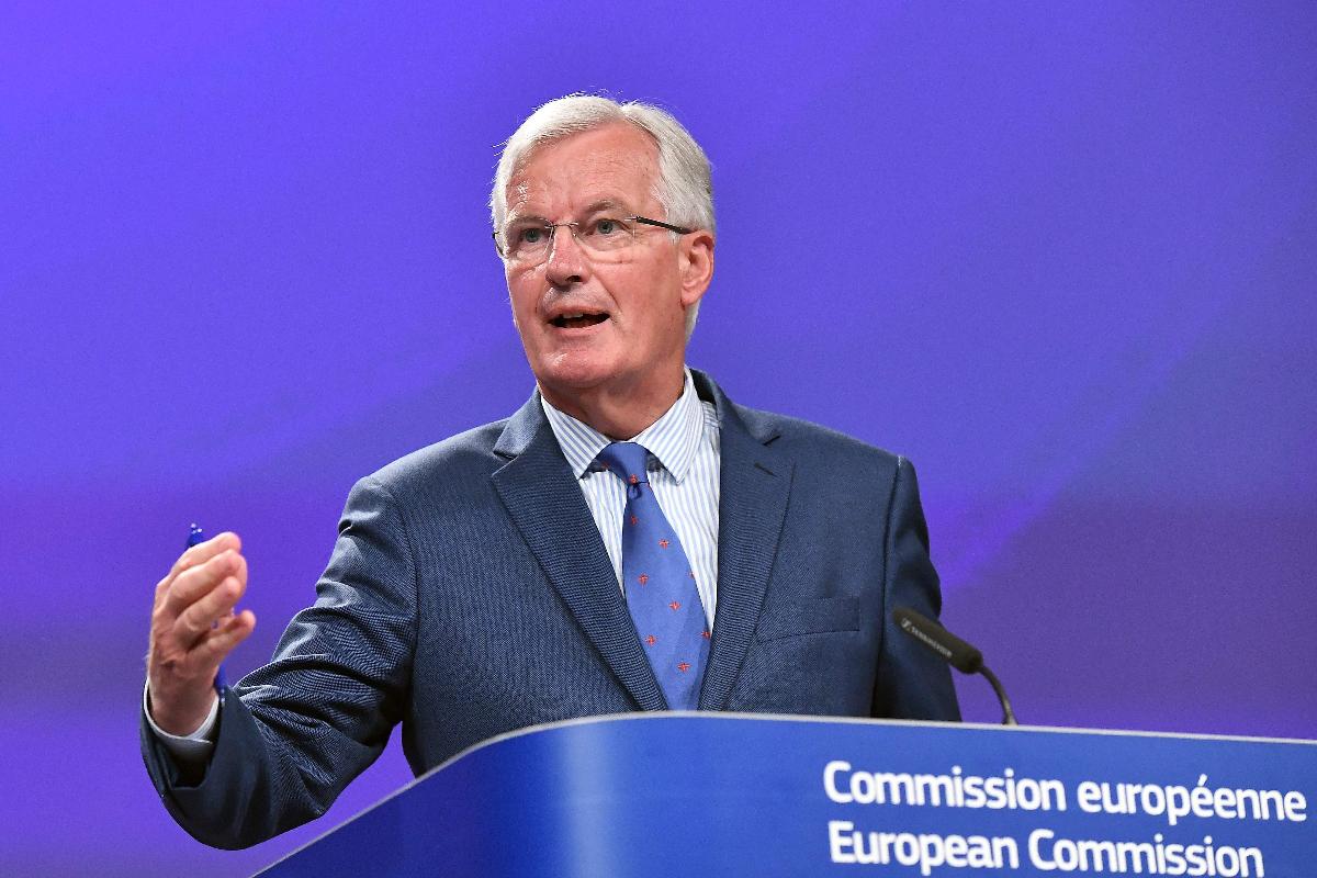 Negociado, Michel Barnier, durante discurso na sede da Comissão da União Européia em Bruxelas | EMMANUEL DUNAND/AFP