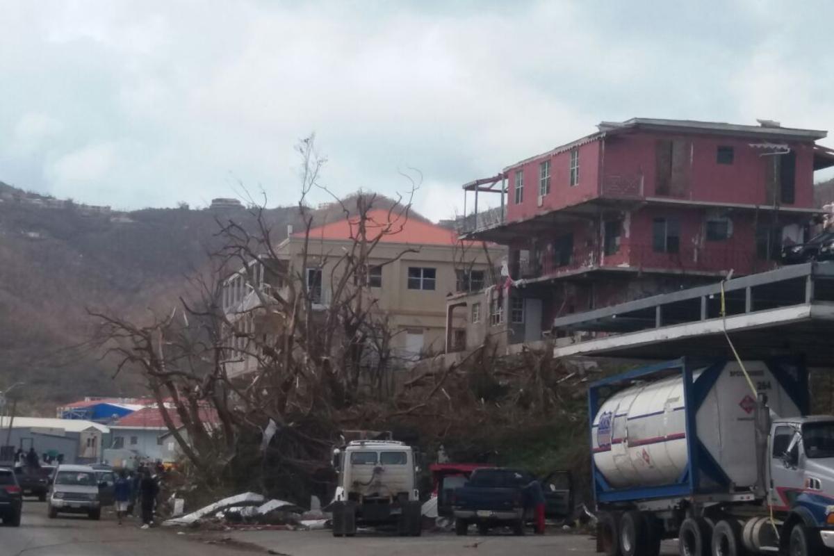 Destruição causada pelo furacão Irma na ilha de Anegada | Arquivo Pessoal