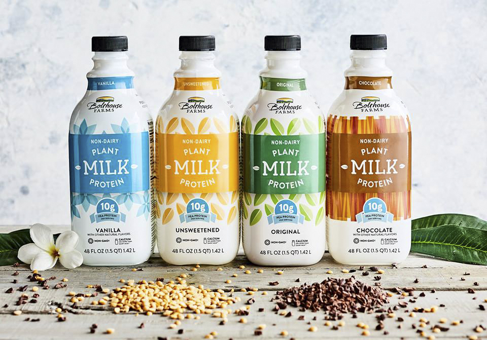 Leite de ervilha: até o momento há duas opções de marcas desse tipo de leite de proteína vegetal, a versão da Ripple e da Bolthouse Farms | Divulgação Facebook/Bolthouse Farms