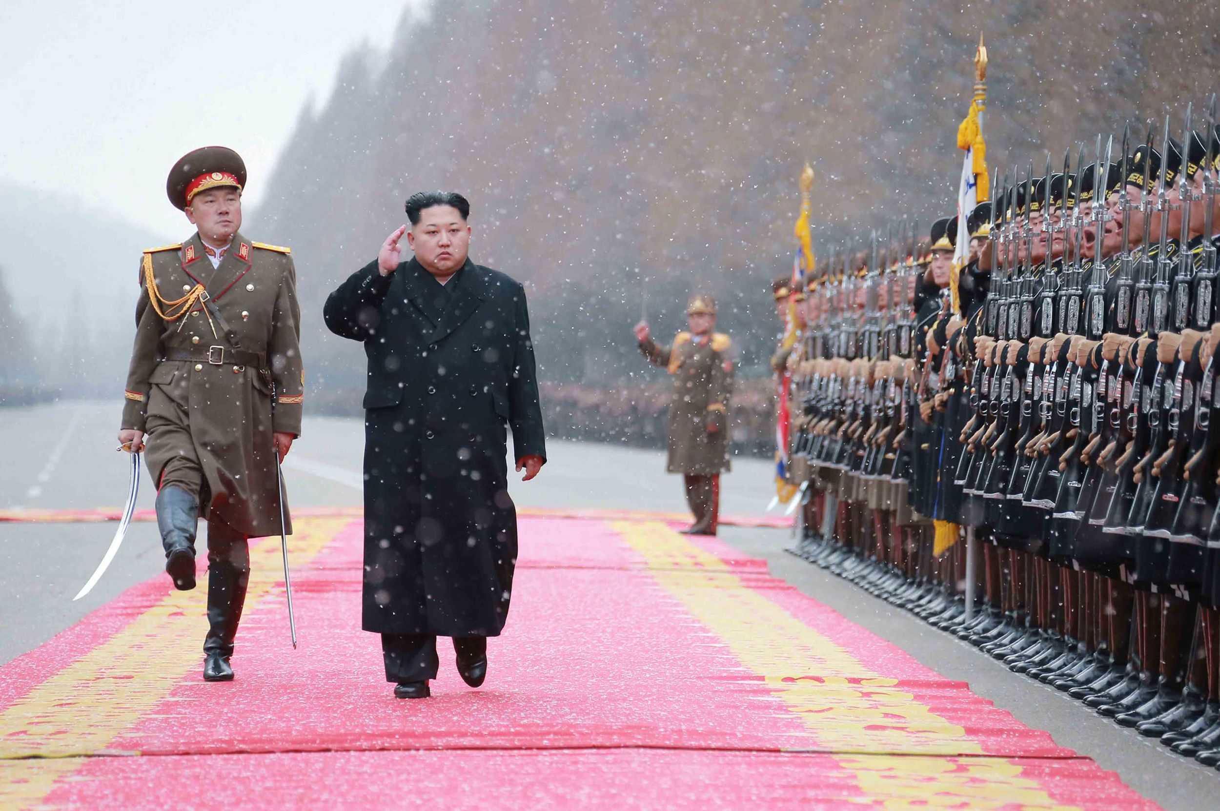 | KCNA via KNS/AFP