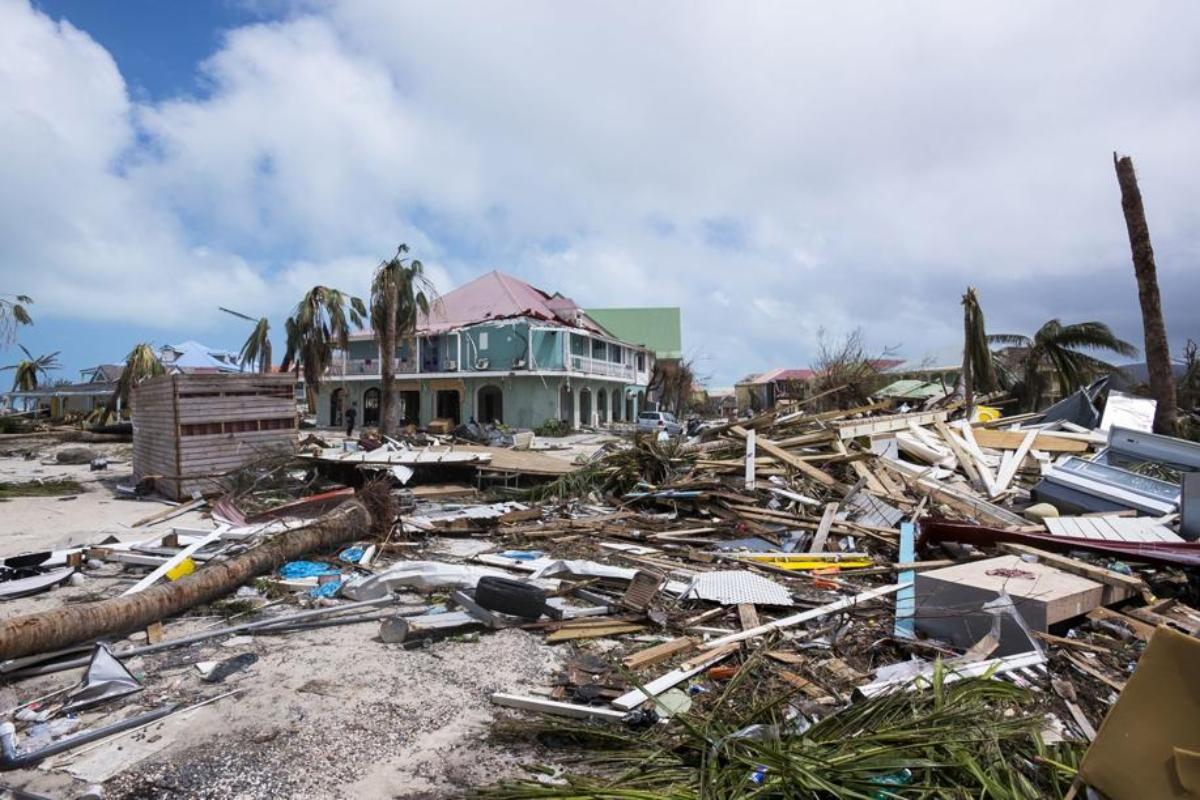 Destruição causada pelo Irma na ilha de Saint-Martin, no Caribe | Lionel Chamoiseau/AFP
