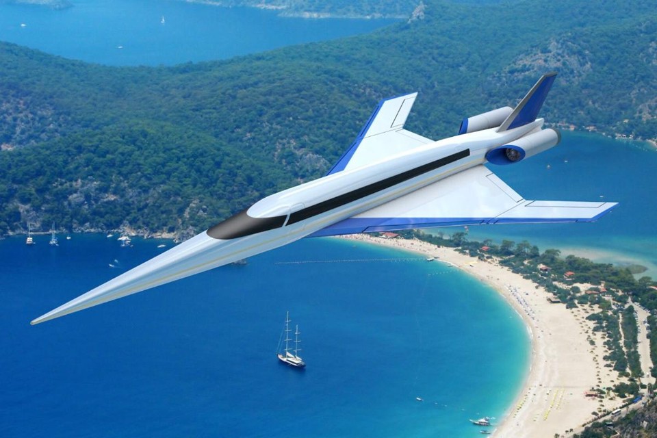 Avião supersônico S-512 será capaz de fazer a rota Brasil-EUA em 4,5 horas. Ele está sendo desenvolvido pela empresa SpikeAerospace | Divulgação/SpikeAerospace