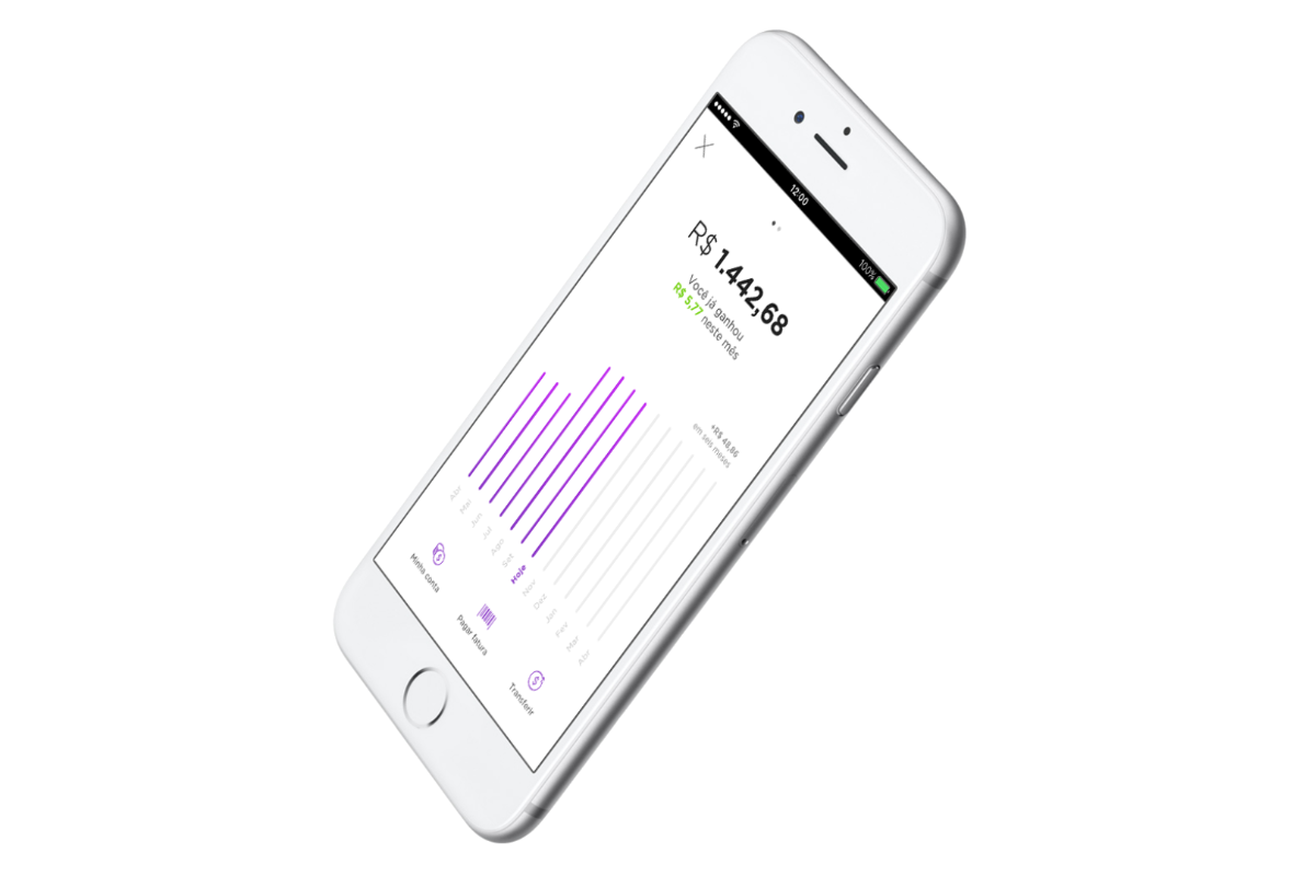 Aplicativo da Nuconta | Nubank/Divulgação