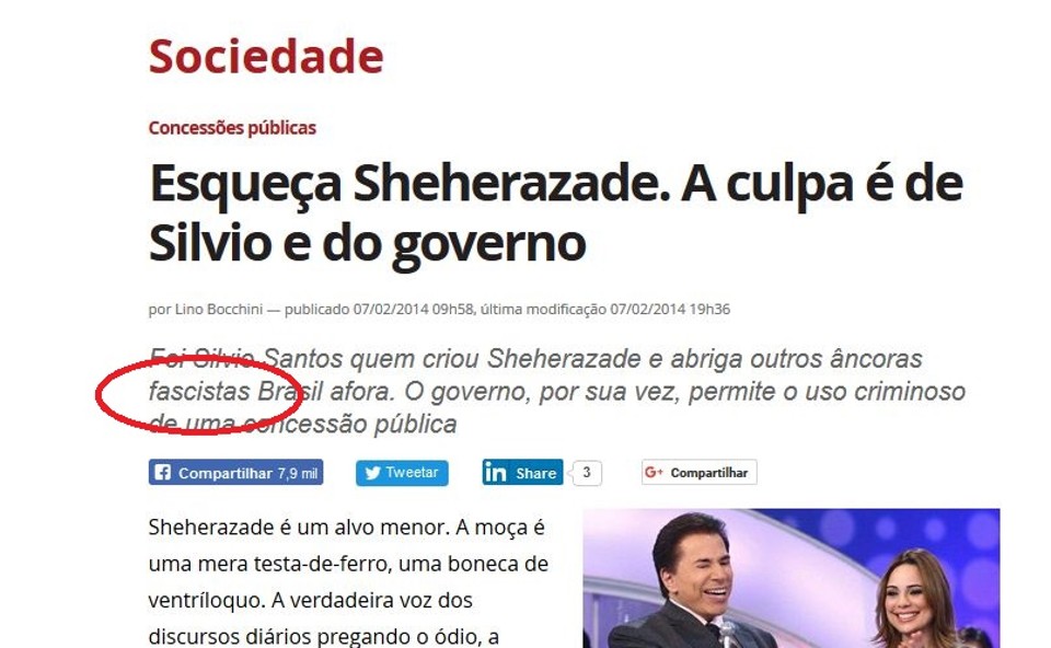 Chamar alguém de “fascista” é ofensa à honra, diz TJ-PR Juízes julgaram que “houve flagrantes excessos” da atividade jornalística | Reprodução/Carta Capital