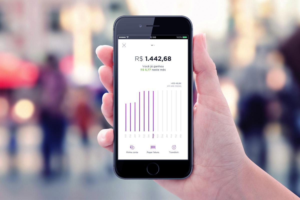 Tela principal do app NuConta. | Nubank/Divulgação
