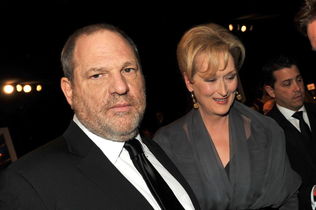 O produtor Harvey Weinstein e a atriz Meryl Streep, em Los Angeles, Califórnia | KEVIN WINTER/AFP