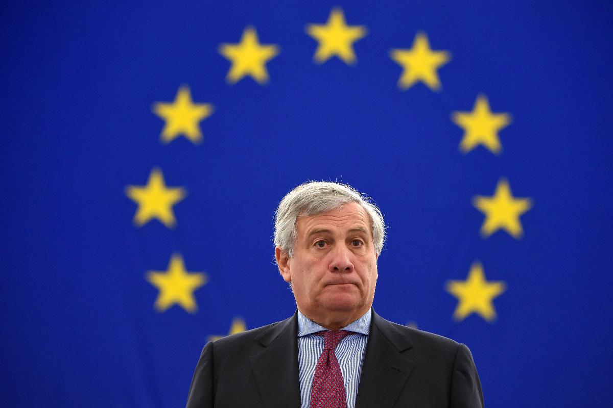 Presidente do Parlamento Europeu, Antonio Tajani | PATRICK HERTZOG/AFP