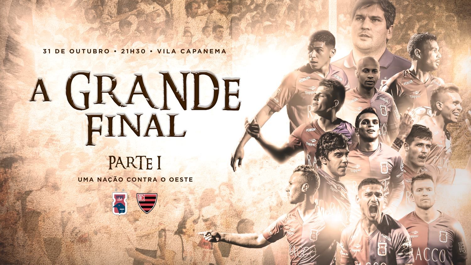 Campanha de marketing paranista para o jogo contra o Oeste. | Divulgação/Paraná Clube