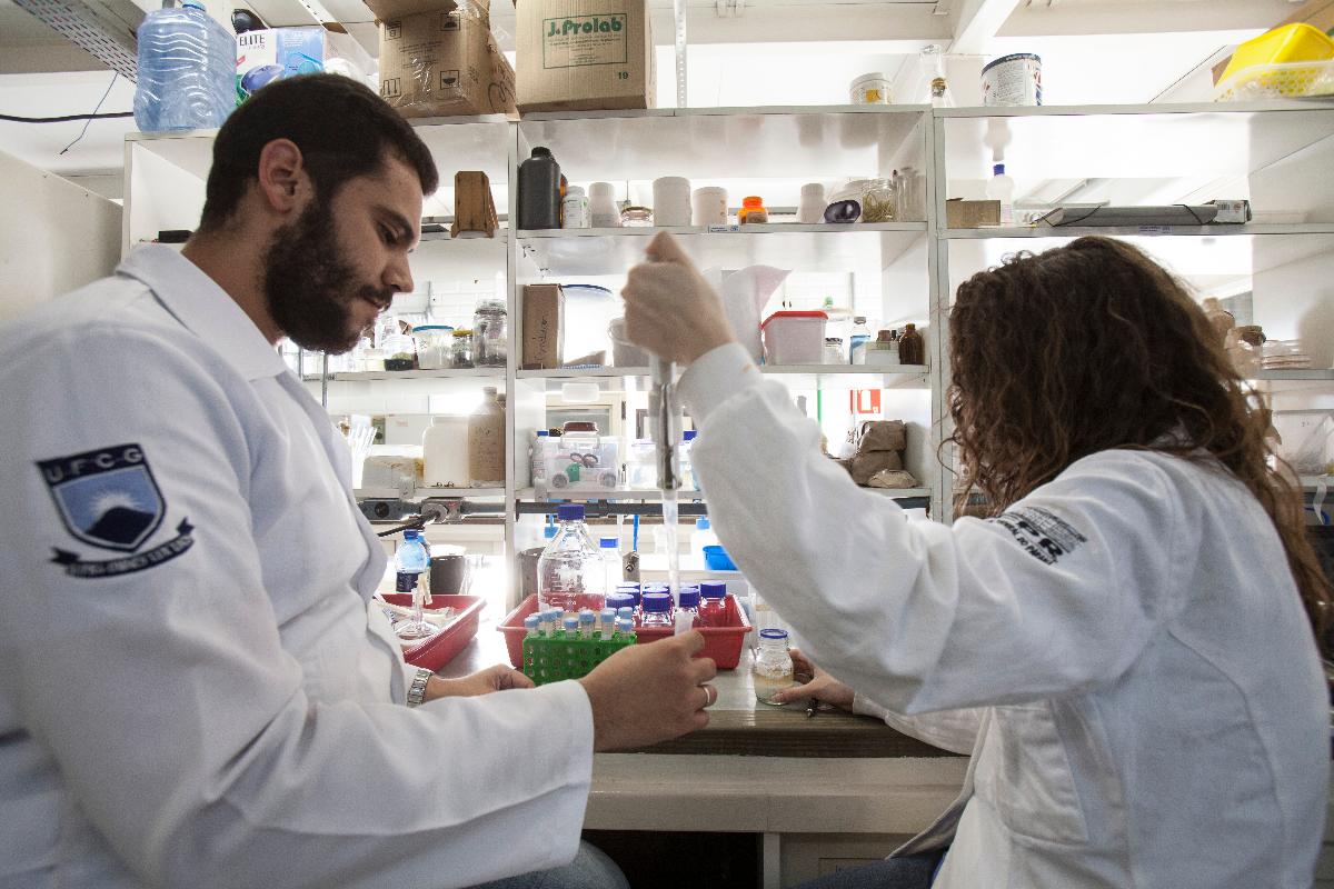 Pesquisadores em laboratório de Bioprocessos e Biotecnologia da UFPR | Daniel CaronGazeta do Povo