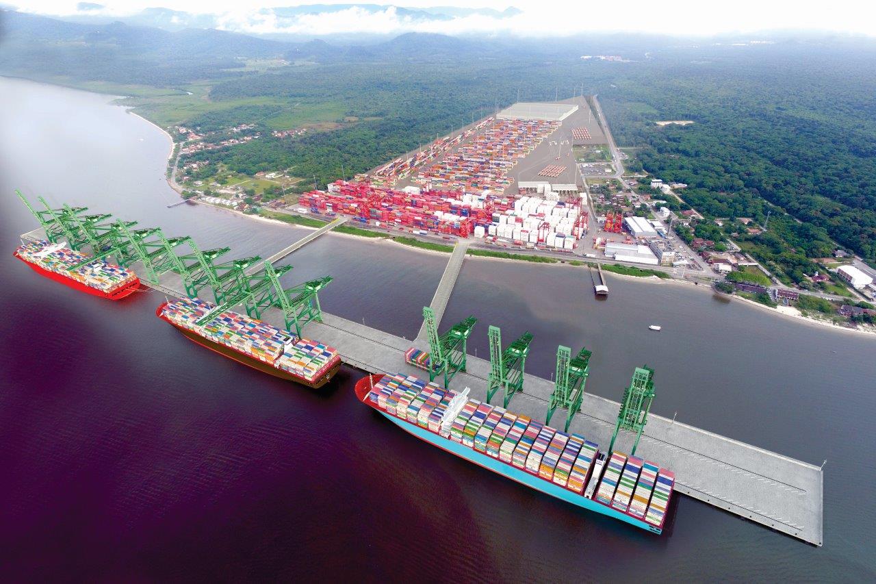 Montagem fotográfica mostra como ficará o Porto Itapoá após implementado o projeto de expansão | Divulgação/