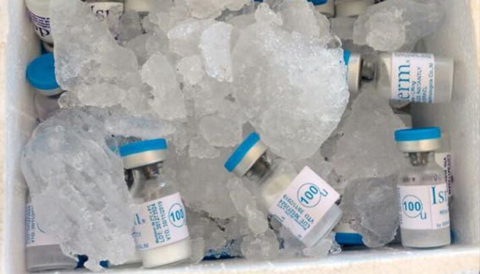 80 frascos de botox foram apreendidos pela PM em São Miguel do Iguaçu. | Receita Federal/