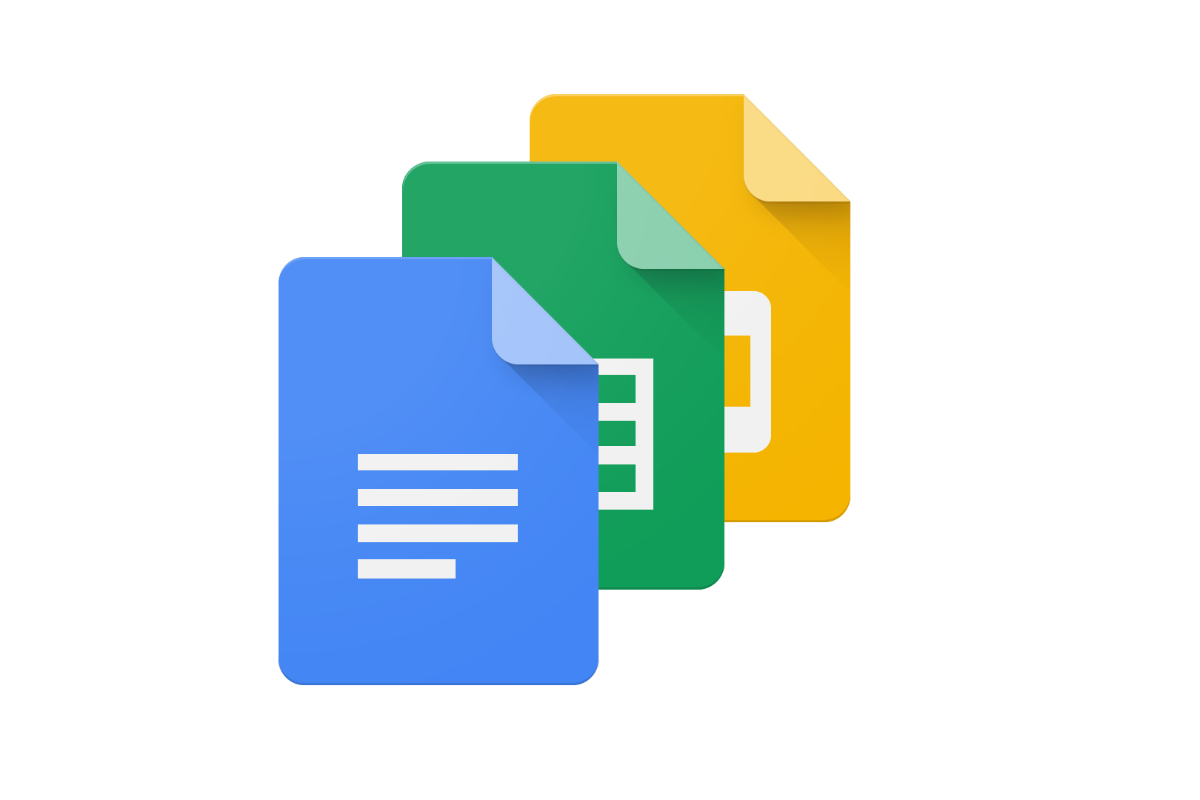 Logos do Google Docs, Spreadsheets e Slides. | Google/Divulgação