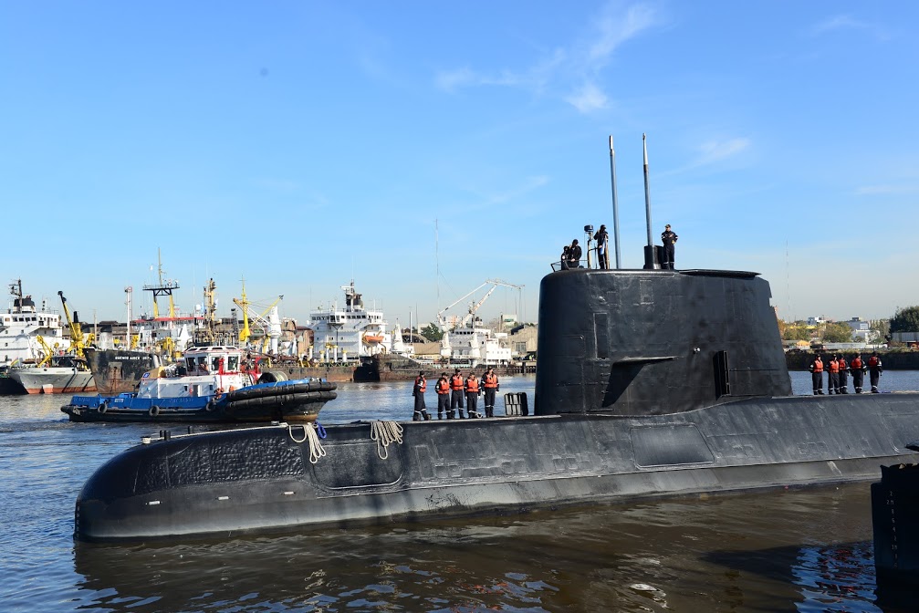 Foto de 2014 do submarino desaparecido. A imagem foi cedida pela Marinha da Argentina | HANDOUT/AFP