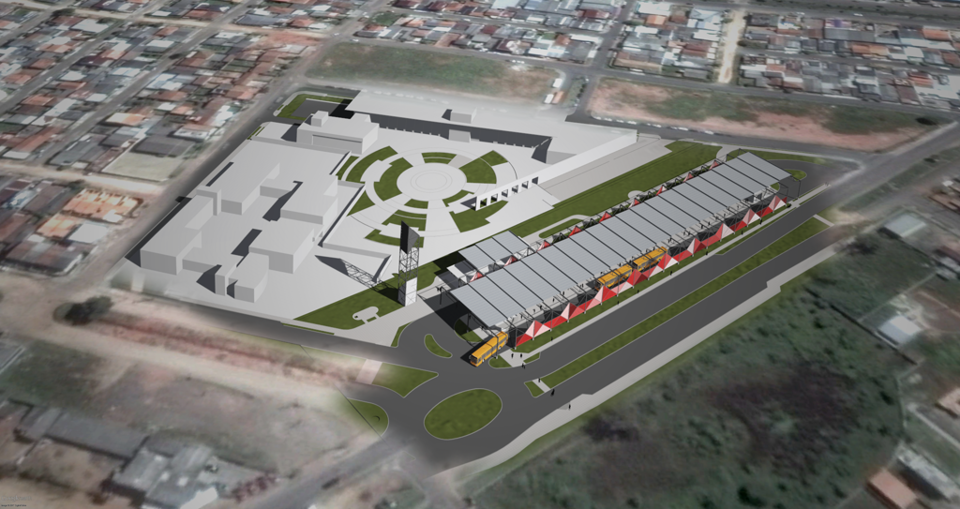 Projeto do Terminal do Tatuquara, que deve atender 15 mil passageiros por dia. | Divulgação/Ippuc