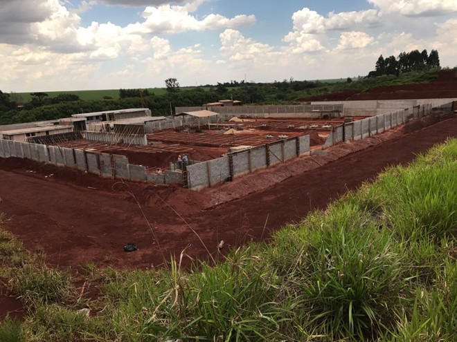 Cadeia de Campo Mourão é a obra em estágio mais avançado. Segundo a Sesp, 60% da construção está concluída. | Adepol/Divulgação