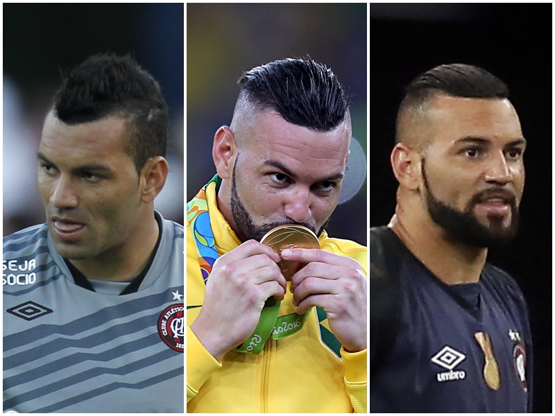 Weverton nos primeiros anos de Atlético, com a medalha olímpica e já nos últimos dias. | /