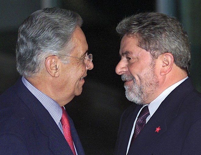 FHC e Lula: segundo o estaleiro, já havia corrupção na Petrobras durante o governo tucano. Mas os valores da propina aumentaram muito na gestão do PT. | Evaristo Sá/AFP/Arquivo