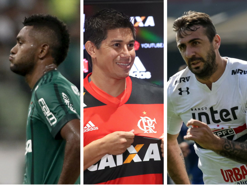 Decepções: Borja no Palmeiras, Conca no Flamengo e Lucas Pratto no São Paulo. | /