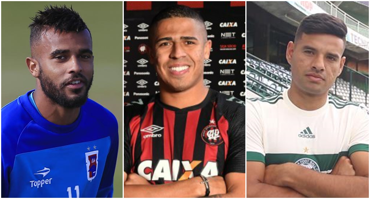 Alex Santana, Bergson e Benítez foram as principais contratações de Paraná, Atlético e Coritiba, respectivamente, em dezembro. Fotos: Albari Rosa/Gazeta do Povo/ Divulgação Atlético e Divulgação Coritiba. | /