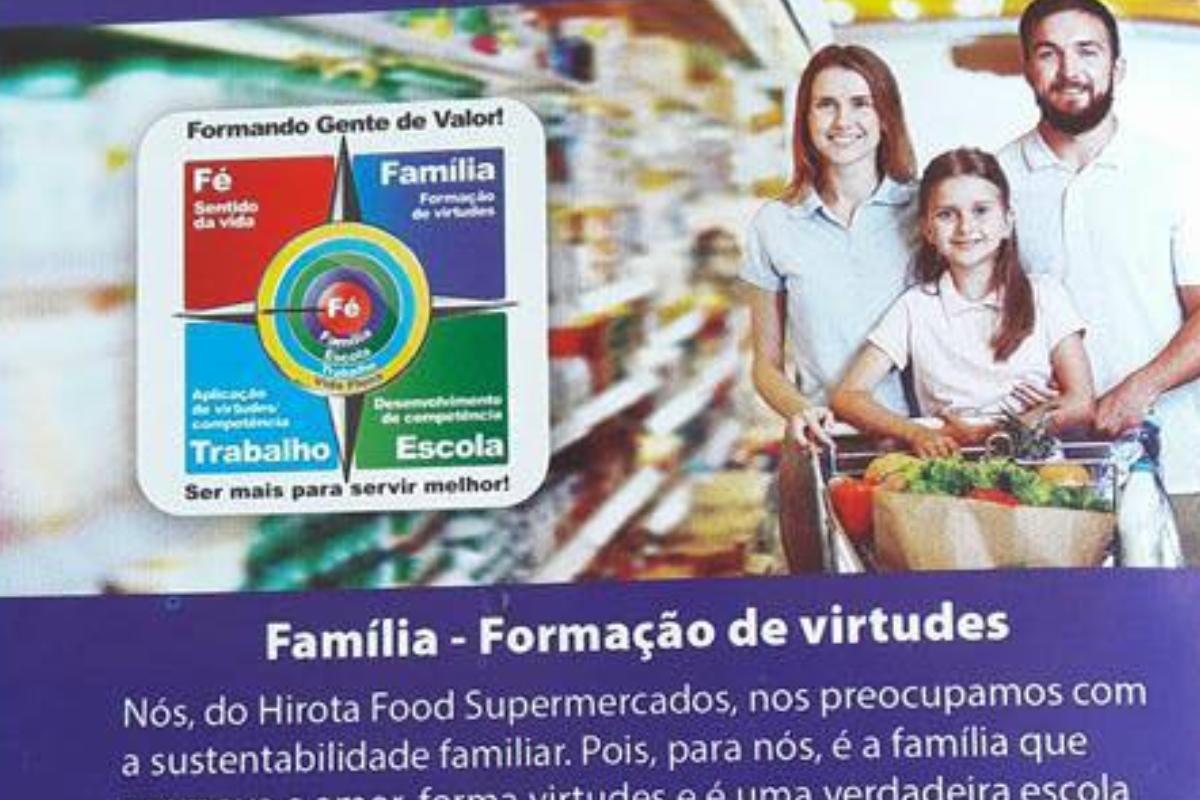 Detalhe da cartilha distribuída pelo Mercado Hirota | Reprodução