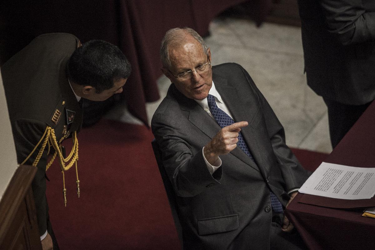 Presidente do Peru, Pedro Pablo Kuczynski, durante a sessão no Congresso. | Guillermo GutierrezBloomberg